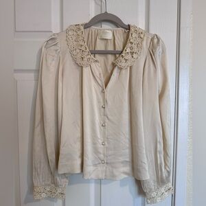 Doen Meiral shirt top in mothers of pearl size M